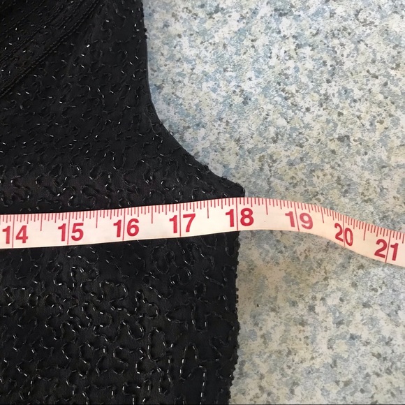 Ann Taylor Silk Drape Neck Sleeveless Embellished Top - Picture 10 of 12